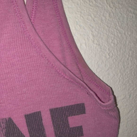 Pink Victoria Secret Kiss Me I'm One in a Million tank top racer back small - Picture 4 of 6